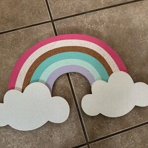 Hobby Lobby Pink and White Rainbow Wall Art